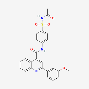 N-[4-(acetylsulfamoyl)phenyl]-2-(3-methoxyphenyl)quinoline-4-carboxamide