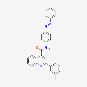 2-(3-methylphenyl)-N-{4-[(E)-phenyldiazenyl]phenyl}quinoline-4-carboxamide