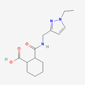 2-{[(1-ethyl-1H-pyrazol-3-yl)methyl]carbamoyl}cyclohexanecarboxylic acid