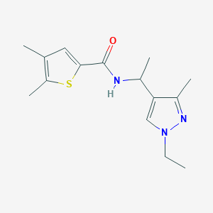 N-[1-(1-ethyl-3-methyl-1H-pyrazol-4-yl)ethyl]-4,5-dimethylthiophene-2-carboxamide