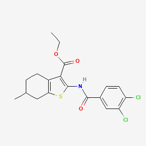 Ethyl 2-[(3,4-dichlorobenzoyl)amino]-6-methyl-4,5,6,7-tetrahydro-1-benzothiophene-3-carboxylate