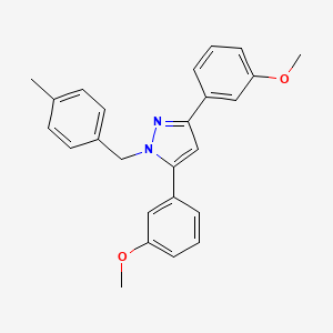 3,5-bis(3-methoxyphenyl)-1-(4-methylbenzyl)-1H-pyrazole