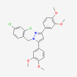 1-(2,4-dichlorobenzyl)-3,5-bis(3,4-dimethoxyphenyl)-1H-pyrazole