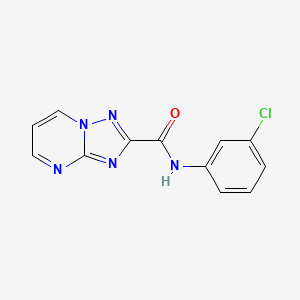 molecular formula C12H8ClN5O B10930186 N-(3-chlorophenyl)[1,2,4]triazolo[1,5-a]pyrimidine-2-carboxamide 