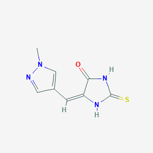 (5E)-5-[(1-methyl-1H-pyrazol-4-yl)methylidene]-2-thioxoimidazolidin-4-one