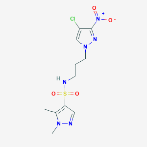 N-[3-(4-chloro-3-nitro-1H-pyrazol-1-yl)propyl]-1,5-dimethyl-1H-pyrazole-4-sulfonamide