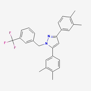 3,5-bis(3,4-dimethylphenyl)-1-[3-(trifluoromethyl)benzyl]-1H-pyrazole