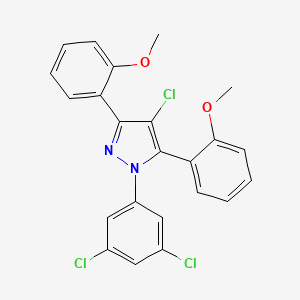 molecular formula C23H17Cl3N2O2 B10930216 4-chloro-1-(3,5-dichlorophenyl)-3,5-bis(2-methoxyphenyl)-1H-pyrazole CAS No. 1006352-80-2