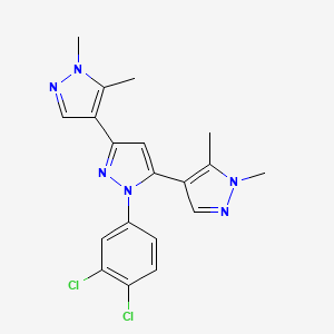 1-(3,4-dichlorophenyl)-3,5-bis(1,5-dimethylpyrazol-4-yl)pyrazole