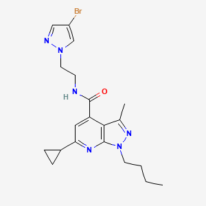 N-[2-(4-bromo-1H-pyrazol-1-yl)ethyl]-1-butyl-6-cyclopropyl-3-methyl-1H-pyrazolo[3,4-b]pyridine-4-carboxamide