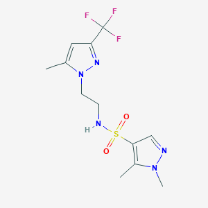 1,5-dimethyl-N-{2-[5-methyl-3-(trifluoromethyl)-1H-pyrazol-1-yl]ethyl}-1H-pyrazole-4-sulfonamide