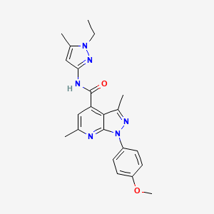 N-(1-ethyl-5-methyl-1H-pyrazol-3-yl)-1-(4-methoxyphenyl)-3,6-dimethyl-1H-pyrazolo[3,4-b]pyridine-4-carboxamide