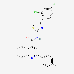 N-[4-(2,4-dichlorophenyl)-1,3-thiazol-2-yl]-2-(4-methylphenyl)quinoline-4-carboxamide