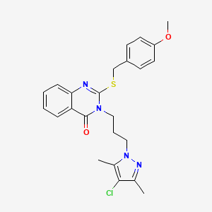 3-[3-(4-chloro-3,5-dimethyl-1H-pyrazol-1-yl)propyl]-2-[(4-methoxybenzyl)sulfanyl]quinazolin-4(3H)-one