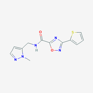 N-[(1-methyl-1H-pyrazol-5-yl)methyl]-3-(thiophen-2-yl)-1,2,4-oxadiazole-5-carboxamide