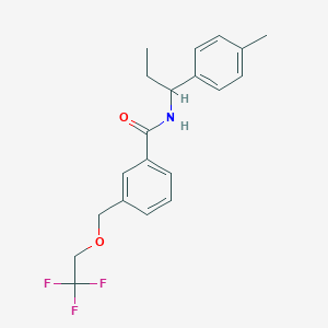 N-[1-(4-methylphenyl)propyl]-3-[(2,2,2-trifluoroethoxy)methyl]benzamide