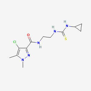 4-chloro-N-{2-[(cyclopropylcarbamothioyl)amino]ethyl}-1,5-dimethyl-1H-pyrazole-3-carboxamide