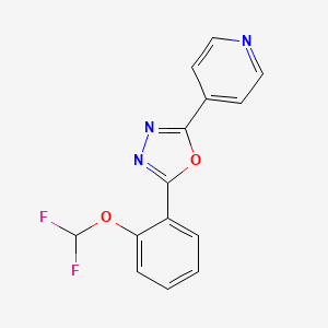 4-{5-[2-(Difluoromethoxy)phenyl]-1,3,4-oxadiazol-2-yl}pyridine