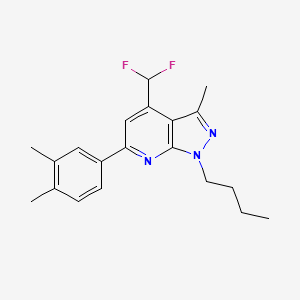 molecular formula C20H23F2N3 B10930362 1-butyl-4-(difluoromethyl)-6-(3,4-dimethylphenyl)-3-methyl-1H-pyrazolo[3,4-b]pyridine 