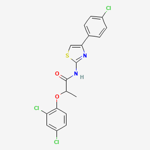 N-[4-(4-chlorophenyl)-1,3-thiazol-2-yl]-2-(2,4-dichlorophenoxy)propanamide