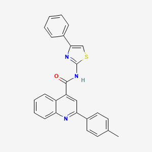 molecular formula C26H19N3OS B10930392 2-(4-methylphenyl)-N-(4-phenyl-1,3-thiazol-2-yl)quinoline-4-carboxamide 