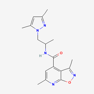 N-[1-(3,5-dimethyl-1H-pyrazol-1-yl)propan-2-yl]-3,6-dimethyl[1,2]oxazolo[5,4-b]pyridine-4-carboxamide