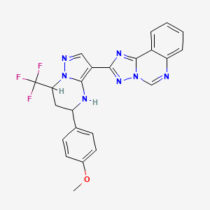 2-[5-(4-Methoxyphenyl)-7-(trifluoromethyl)-4,5,6,7-tetrahydropyrazolo[1,5-a]pyrimidin-3-yl][1,2,4]triazolo[1,5-c]quinazoline