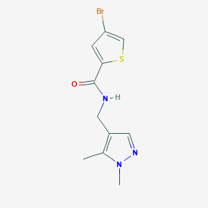 4-bromo-N-[(1,5-dimethyl-1H-pyrazol-4-yl)methyl]thiophene-2-carboxamide