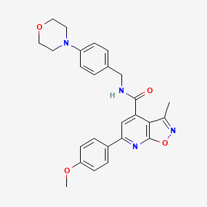 6-(4-methoxyphenyl)-3-methyl-N-[4-(morpholin-4-yl)benzyl][1,2]oxazolo[5,4-b]pyridine-4-carboxamide