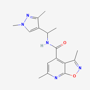 N-[1-(1,3-dimethyl-1H-pyrazol-4-yl)ethyl]-3,6-dimethyl[1,2]oxazolo[5,4-b]pyridine-4-carboxamide