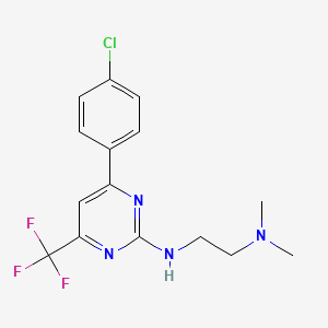 N'-[4-(4-chlorophenyl)-6-(trifluoromethyl)pyrimidin-2-yl]-N,N-dimethylethane-1,2-diamine