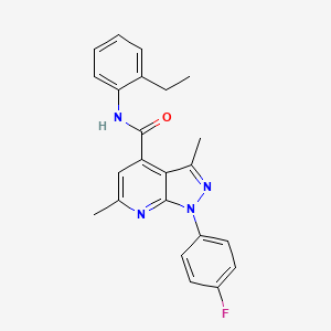 molecular formula C23H21FN4O B10930434 N-(2-ethylphenyl)-1-(4-fluorophenyl)-3,6-dimethyl-1H-pyrazolo[3,4-b]pyridine-4-carboxamide CAS No. 1011392-43-0