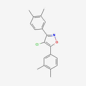 molecular formula C19H18ClNO B10930486 4-Chloro-3,5-bis(3,4-dimethylphenyl)-1,2-oxazole 