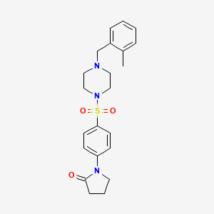 1-(4-{[4-(2-Methylbenzyl)piperazin-1-yl]sulfonyl}phenyl)pyrrolidin-2-one