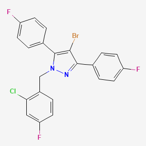 4-bromo-1-(2-chloro-4-fluorobenzyl)-3,5-bis(4-fluorophenyl)-1H-pyrazole