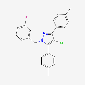 4-chloro-1-(3-fluorobenzyl)-3,5-bis(4-methylphenyl)-1H-pyrazole