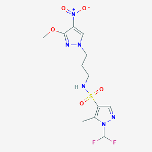 1-(difluoromethyl)-N-[3-(3-methoxy-4-nitro-1H-pyrazol-1-yl)propyl]-5-methyl-1H-pyrazole-4-sulfonamide