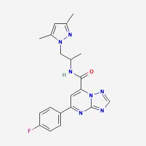 N-[1-(3,5-dimethyl-1H-pyrazol-1-yl)propan-2-yl]-5-(4-fluorophenyl)[1,2,4]triazolo[1,5-a]pyrimidine-7-carboxamide