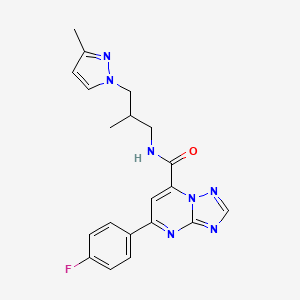 5-(4-fluorophenyl)-N-[2-methyl-3-(3-methyl-1H-pyrazol-1-yl)propyl][1,2,4]triazolo[1,5-a]pyrimidine-7-carboxamide