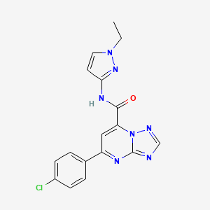 5-(4-chlorophenyl)-N-(1-ethyl-1H-pyrazol-3-yl)[1,2,4]triazolo[1,5-a]pyrimidine-7-carboxamide