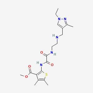 molecular formula C19H27N5O4S B10930616 methyl 2-({[(2-{[(1-ethyl-3-methyl-1H-pyrazol-4-yl)methyl]amino}ethyl)amino](oxo)acetyl}amino)-4,5-dimethylthiophene-3-carboxylate 