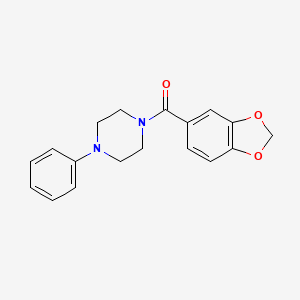 molecular formula C18H18N2O3 B10930630 1,3-Benzodioxol-5-yl(4-phenylpiperazin-1-yl)methanone CAS No. 326907-82-8