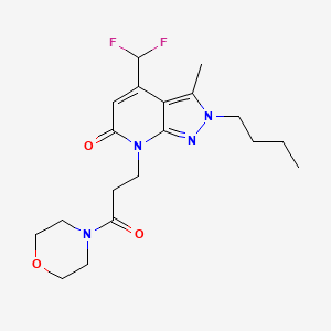 2-butyl-4-(difluoromethyl)-3-methyl-7-[3-(morpholin-4-yl)-3-oxopropyl]-2,7-dihydro-6H-pyrazolo[3,4-b]pyridin-6-one