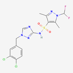 N-[1-(3,4-dichlorobenzyl)-1H-1,2,4-triazol-3-yl]-1-(difluoromethyl)-3,5-dimethyl-1H-pyrazole-4-sulfonamide