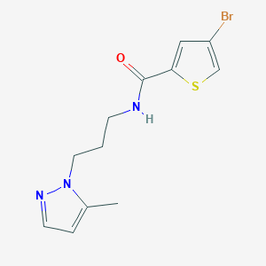 molecular formula C12H14BrN3OS B10930758 4-bromo-N-[3-(5-methyl-1H-pyrazol-1-yl)propyl]thiophene-2-carboxamide 