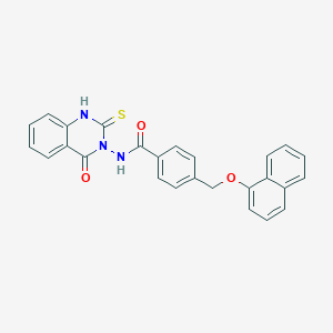 4-[(naphthalen-1-yloxy)methyl]-N-(4-oxo-2-sulfanylquinazolin-3(4H)-yl)benzamide