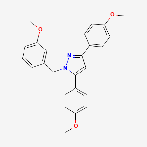 molecular formula C25H24N2O3 B10930772 1-(3-methoxybenzyl)-3,5-bis(4-methoxyphenyl)-1H-pyrazole 