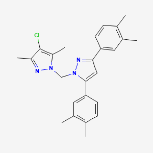 1-{[3,5-bis(3,4-dimethylphenyl)-1H-pyrazol-1-yl]methyl}-4-chloro-3,5-dimethyl-1H-pyrazole