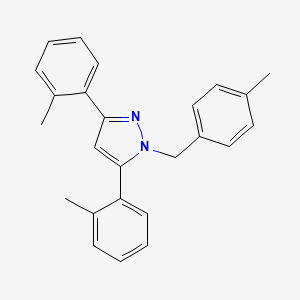 1-(4-methylbenzyl)-3,5-bis(2-methylphenyl)-1H-pyrazole