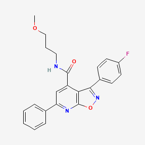 molecular formula C23H20FN3O3 B10930808 3-(4-fluorophenyl)-N-(3-methoxypropyl)-6-phenyl[1,2]oxazolo[5,4-b]pyridine-4-carboxamide 